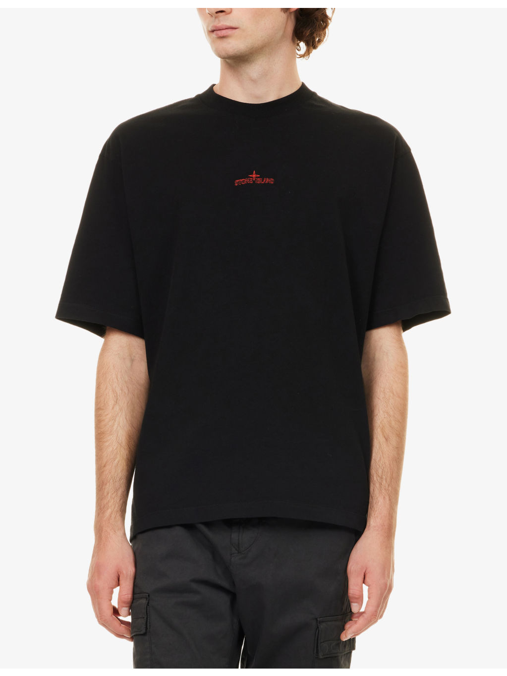 Embroidered-Print Short-Sleeve Cotton T-Shirt - 3