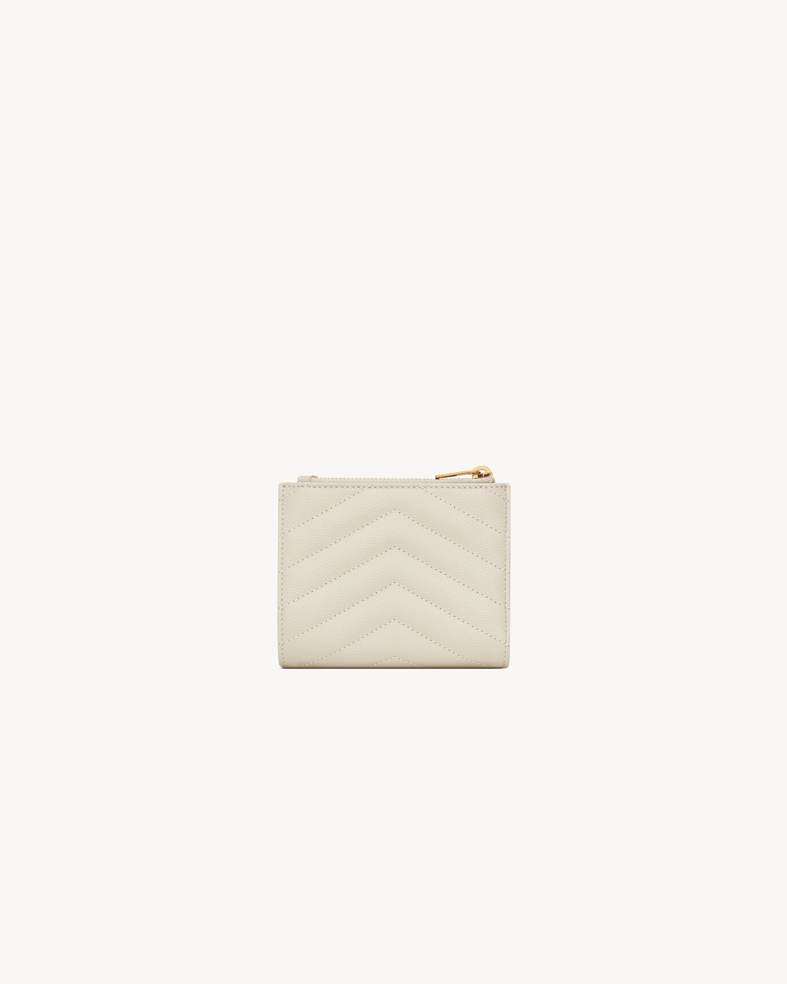 CASSANDRE MATELASSÉ BI-FOLD WALLET IN GRAIN DE POUDRE LEATHER - 2