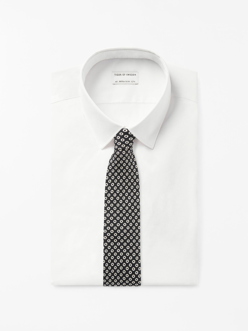 TIGER OF SWEDEN Geometa Silk Necktie outlook