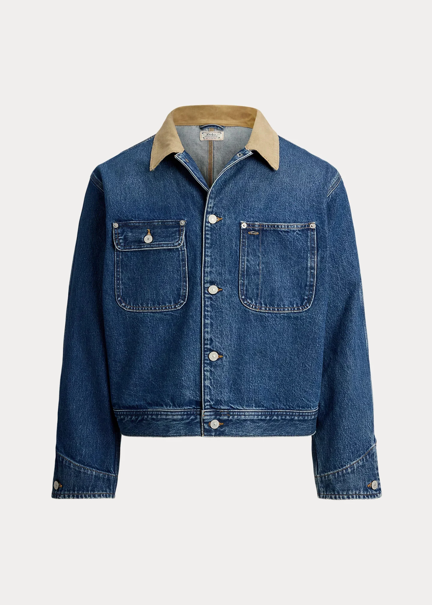 Denim Corduroy-Collar Trucker Jacket - 1