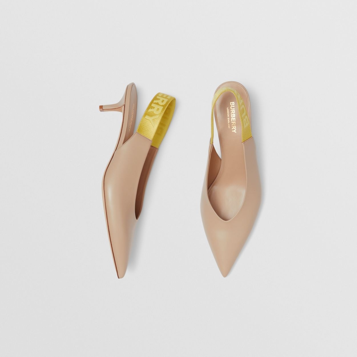 Leather Slingback Pumps - 6