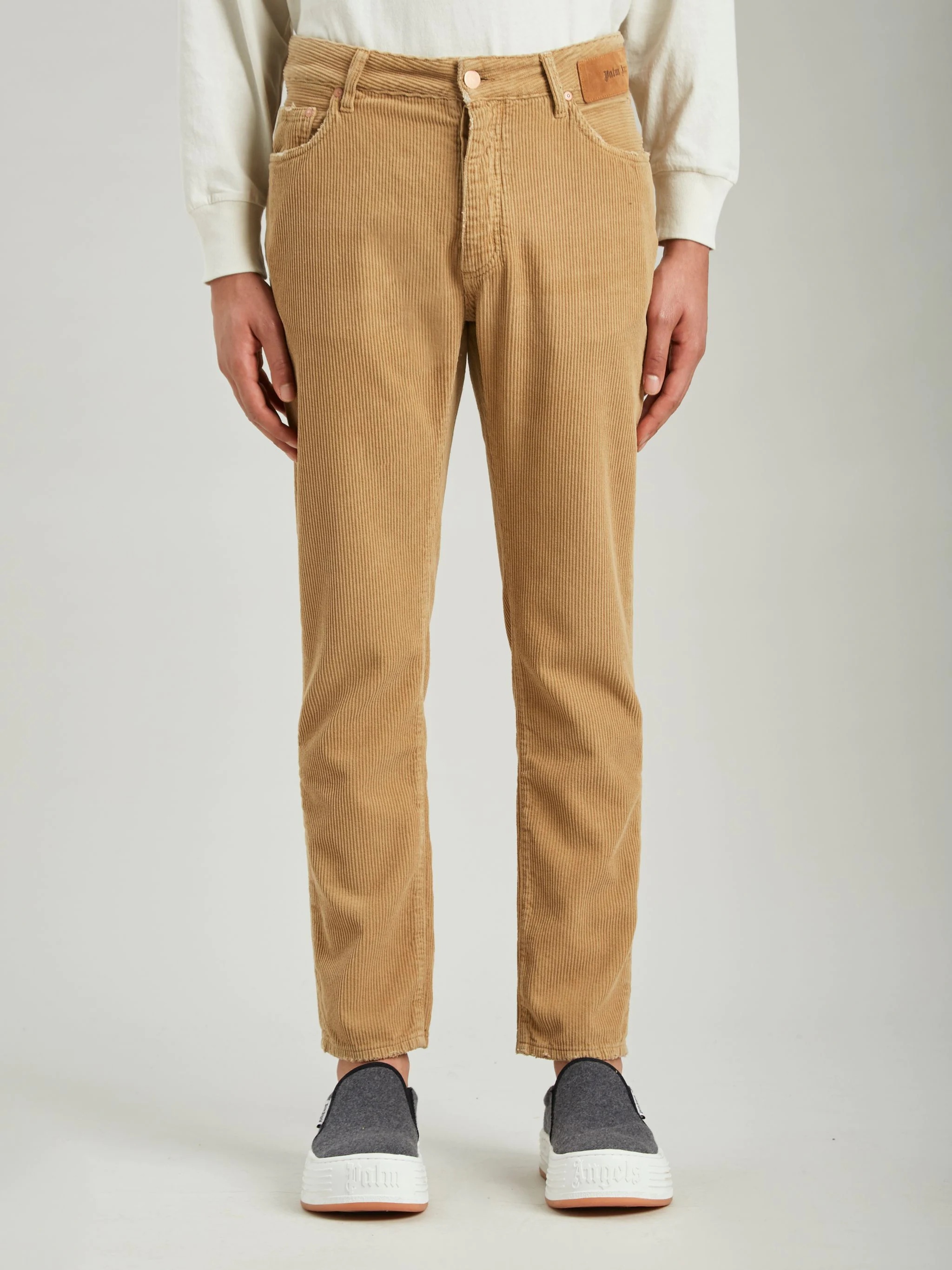 CURVED LOGO CORDUROY PANTS - 3