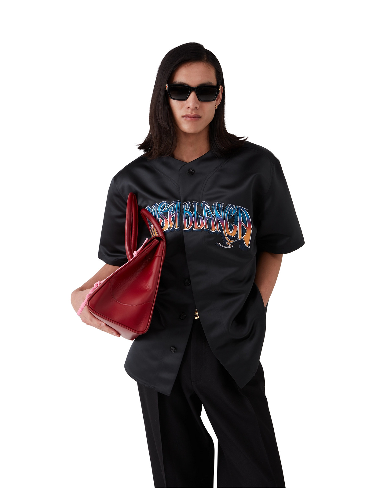 Satin Baseball Shirt | Casablanca Paris - 4
