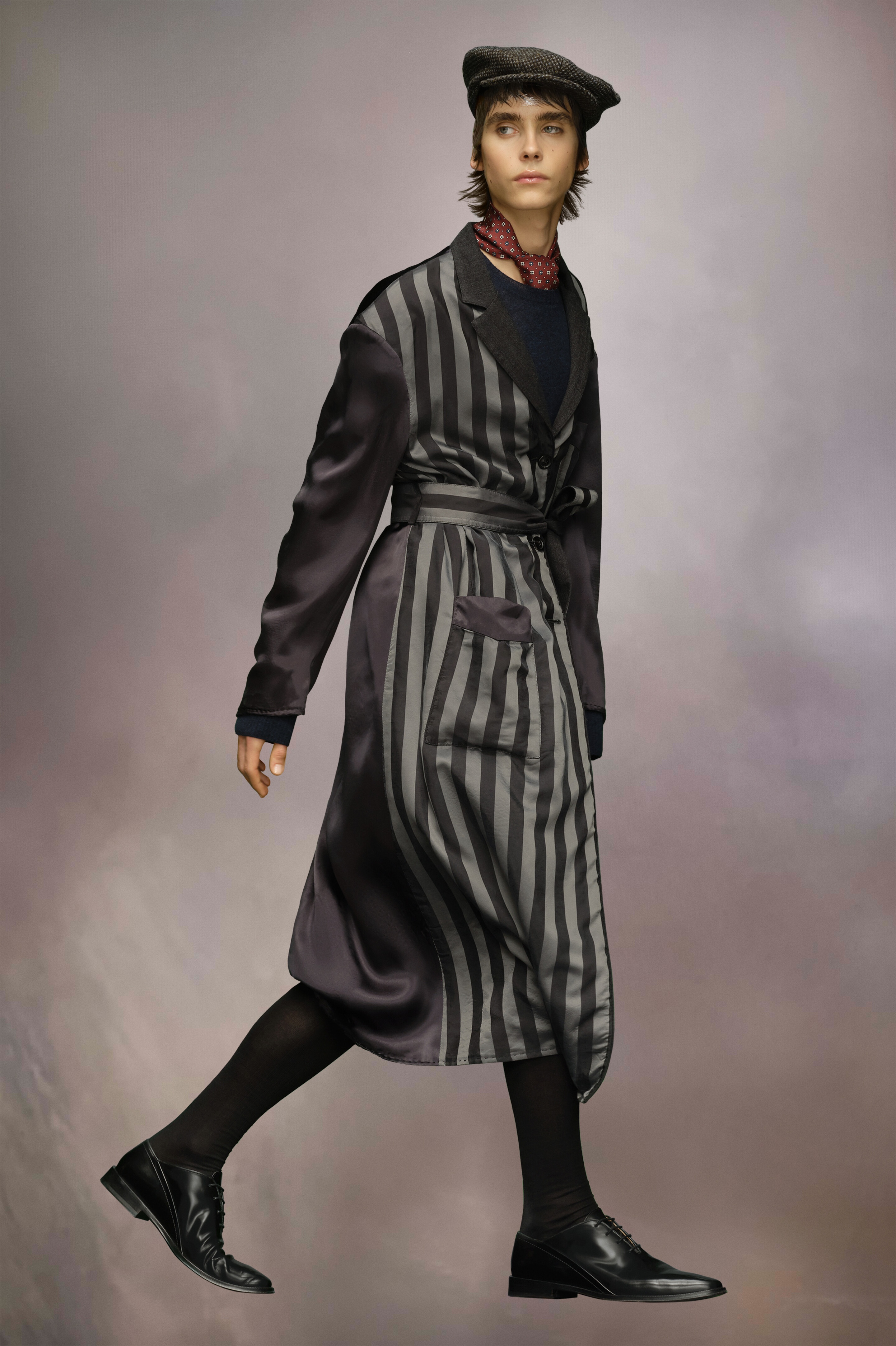 Herringbone stripe coat - 7