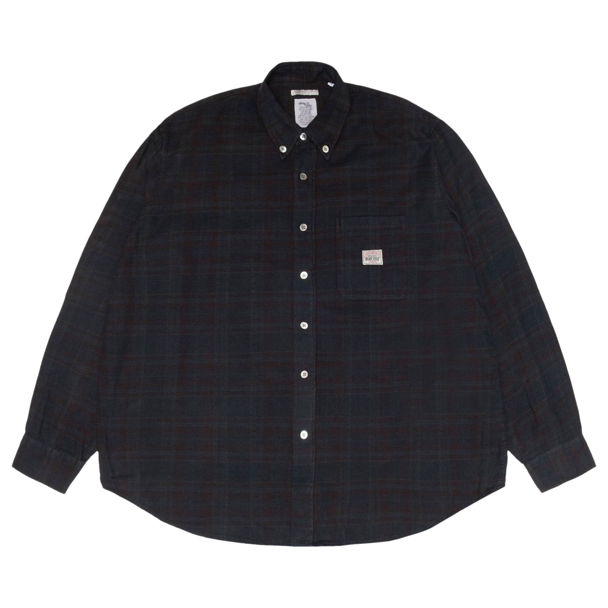 Stussy x Our Legacy Work Shop Check Shirt 'Overdyed Navy' - 1