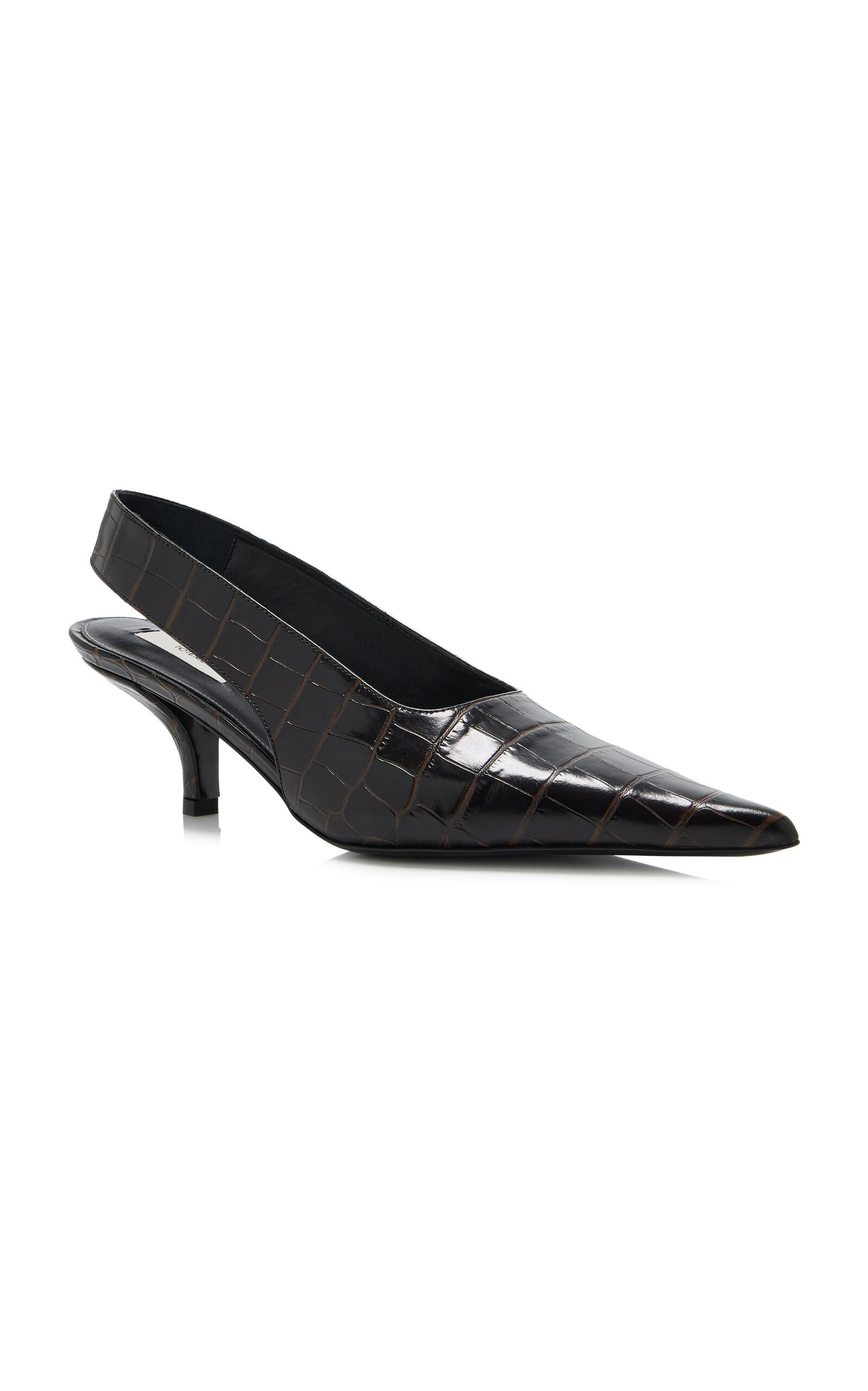 Classic Croco-Embossed Slingbacks brown - 4