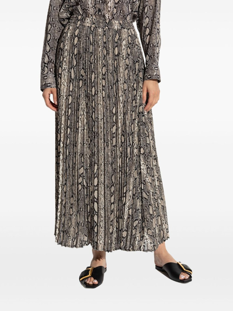 pleated snakeskin-print skirt 3