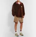 Oversized Logo-Appliquéd Cotton-Blend Velvet Half-Zip Track Jacket - 8