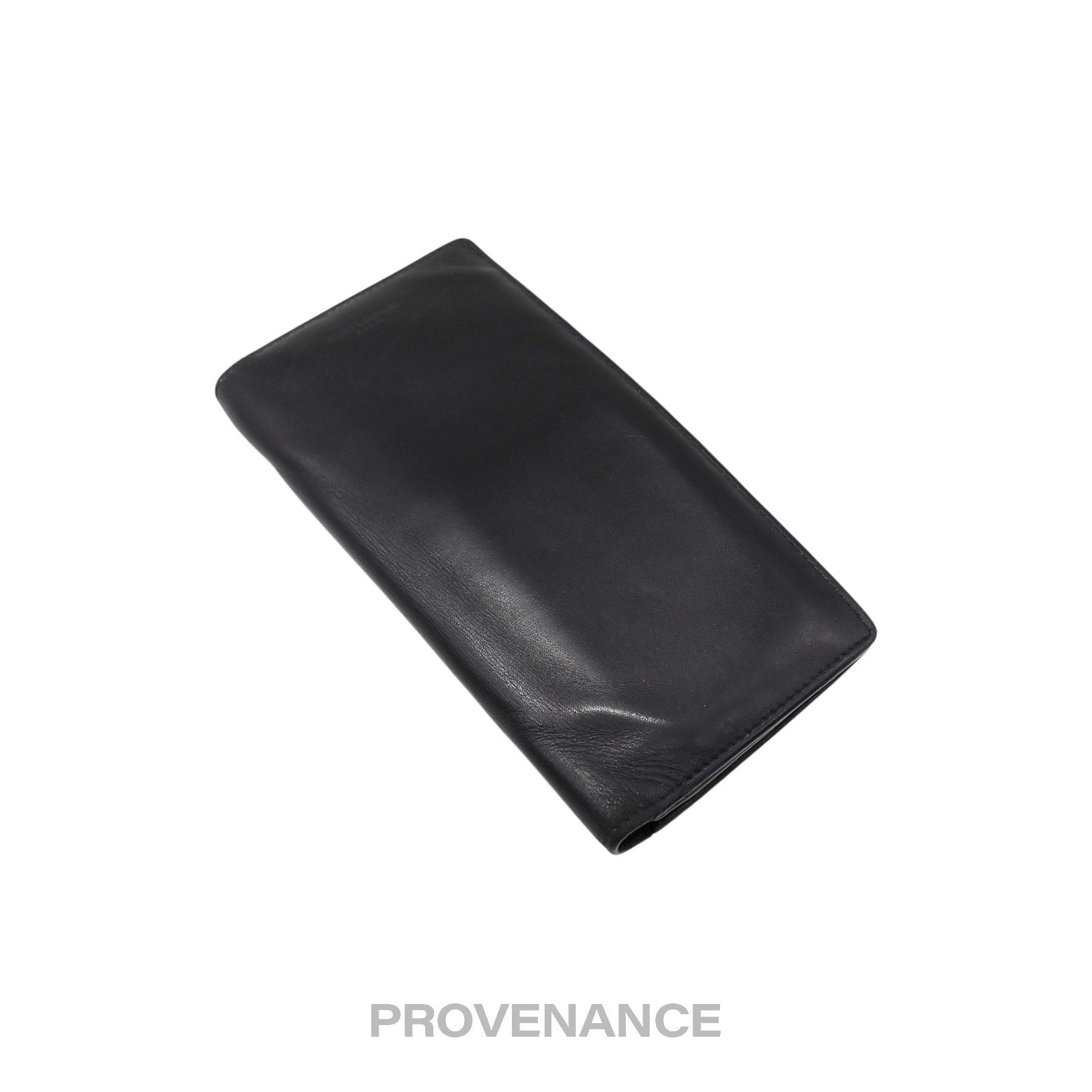 Saint Laurent Paris SLP Long Wallet - Black Calfskin Leather - 3