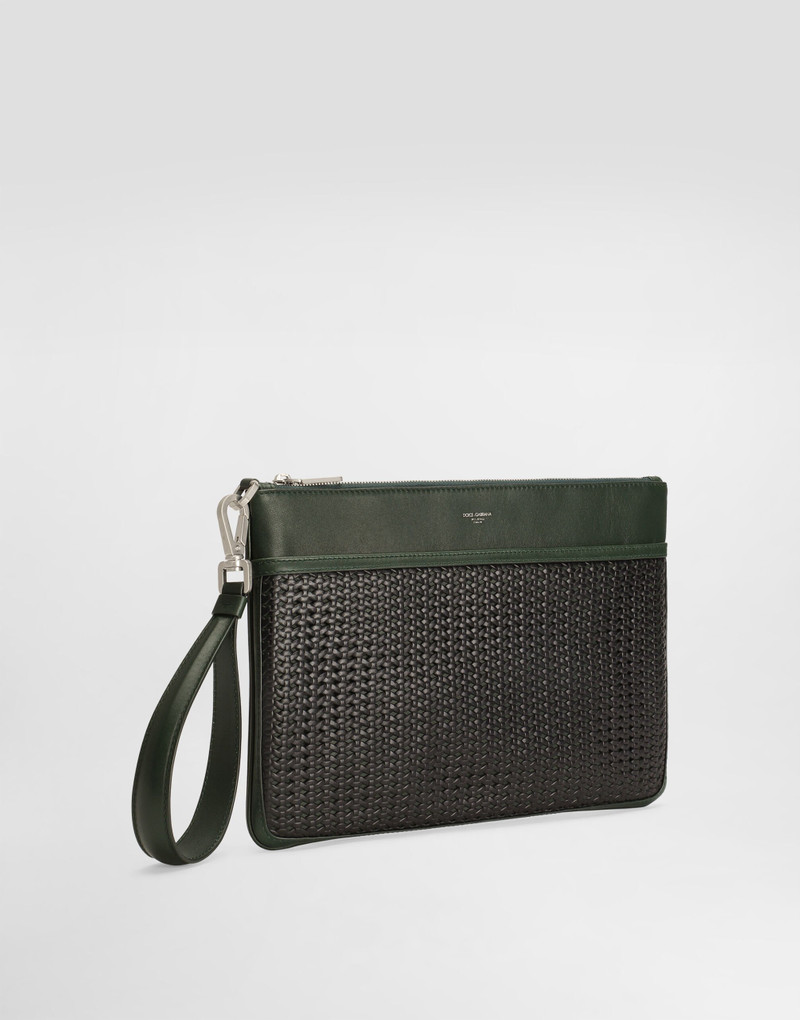 Dolce & Gabbana Plongé woven calfskin necessaire outlook