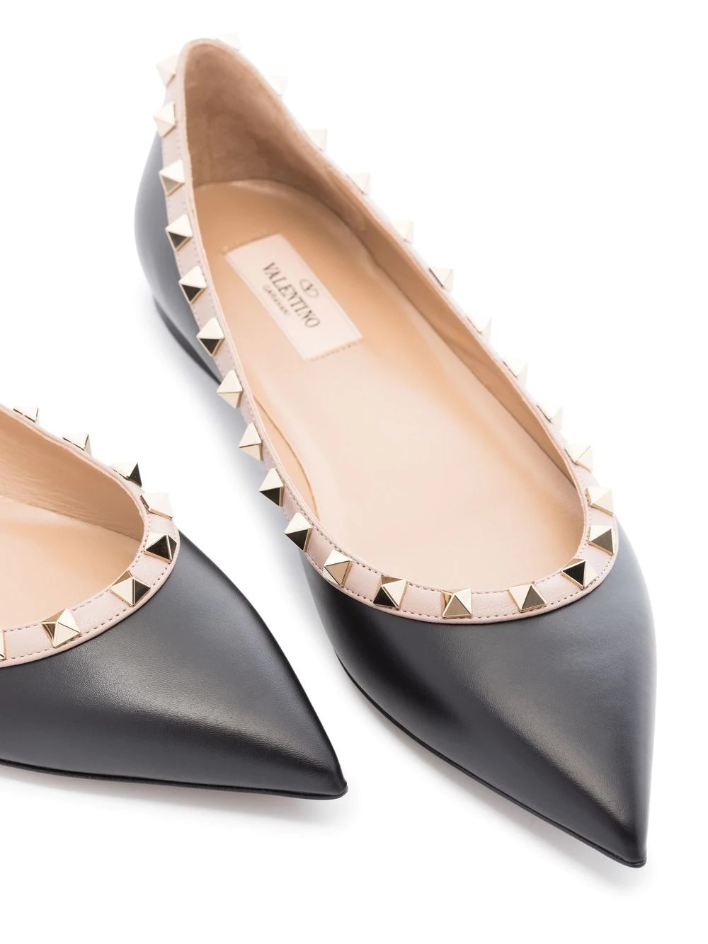 Rockstud pointed-toe ballerina shoes - 2