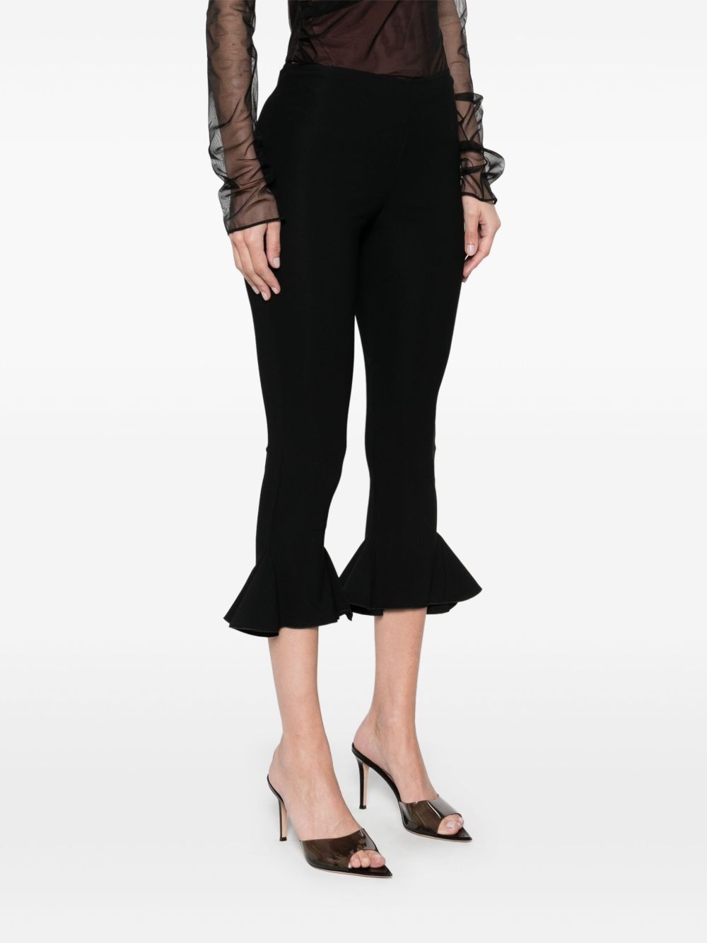 cropped flared trousers - 3