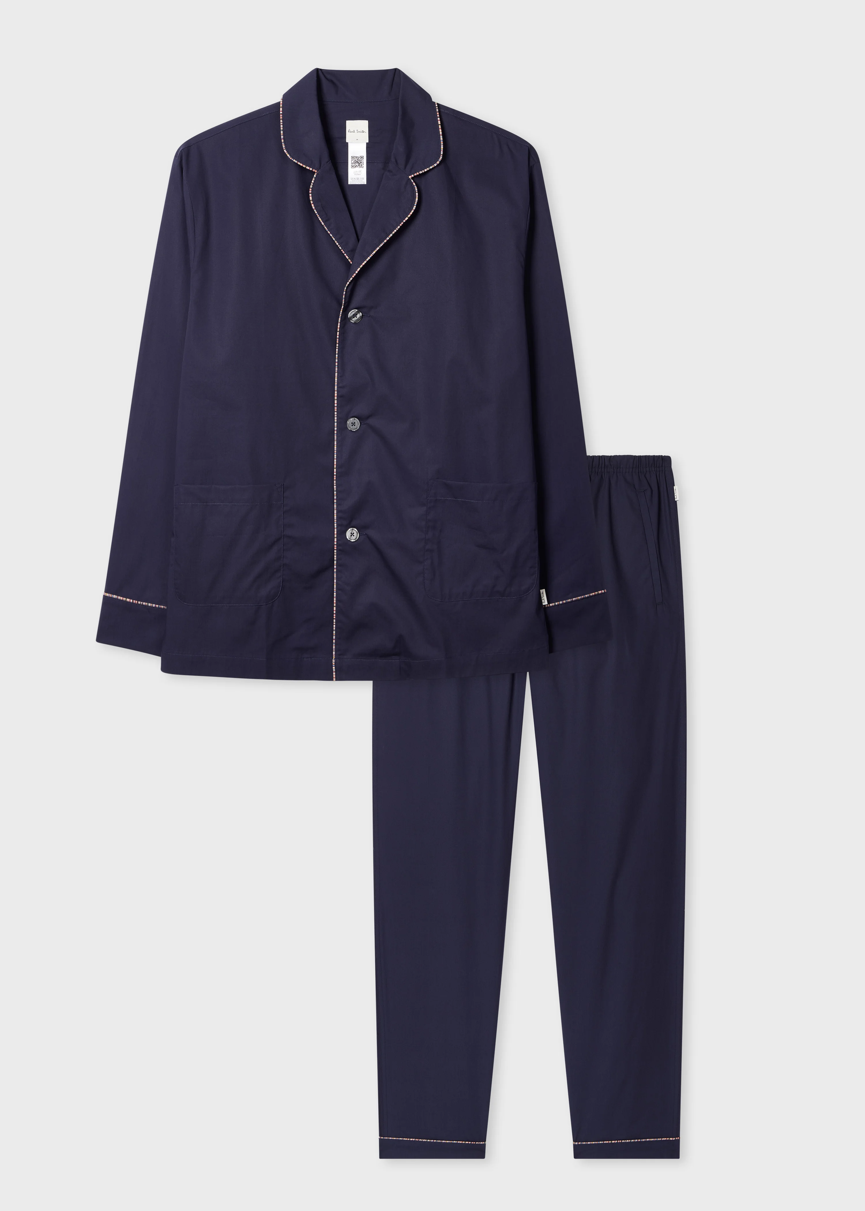 Cotton 'Signature Stripe' Piping Pyjamas - 1