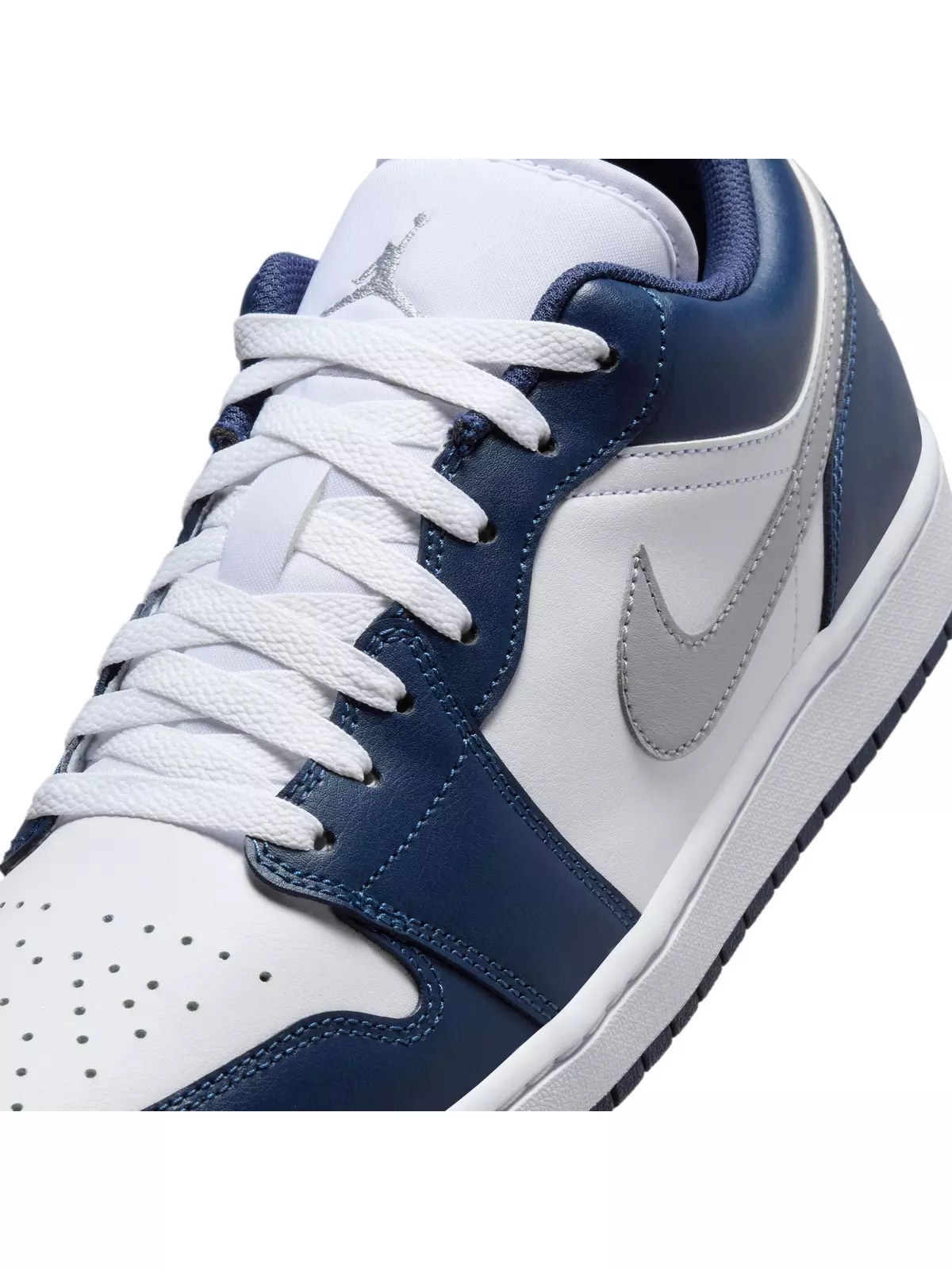 1 Low "White/Wolf Grey/Midnight Navy" Men's Shoe - 10