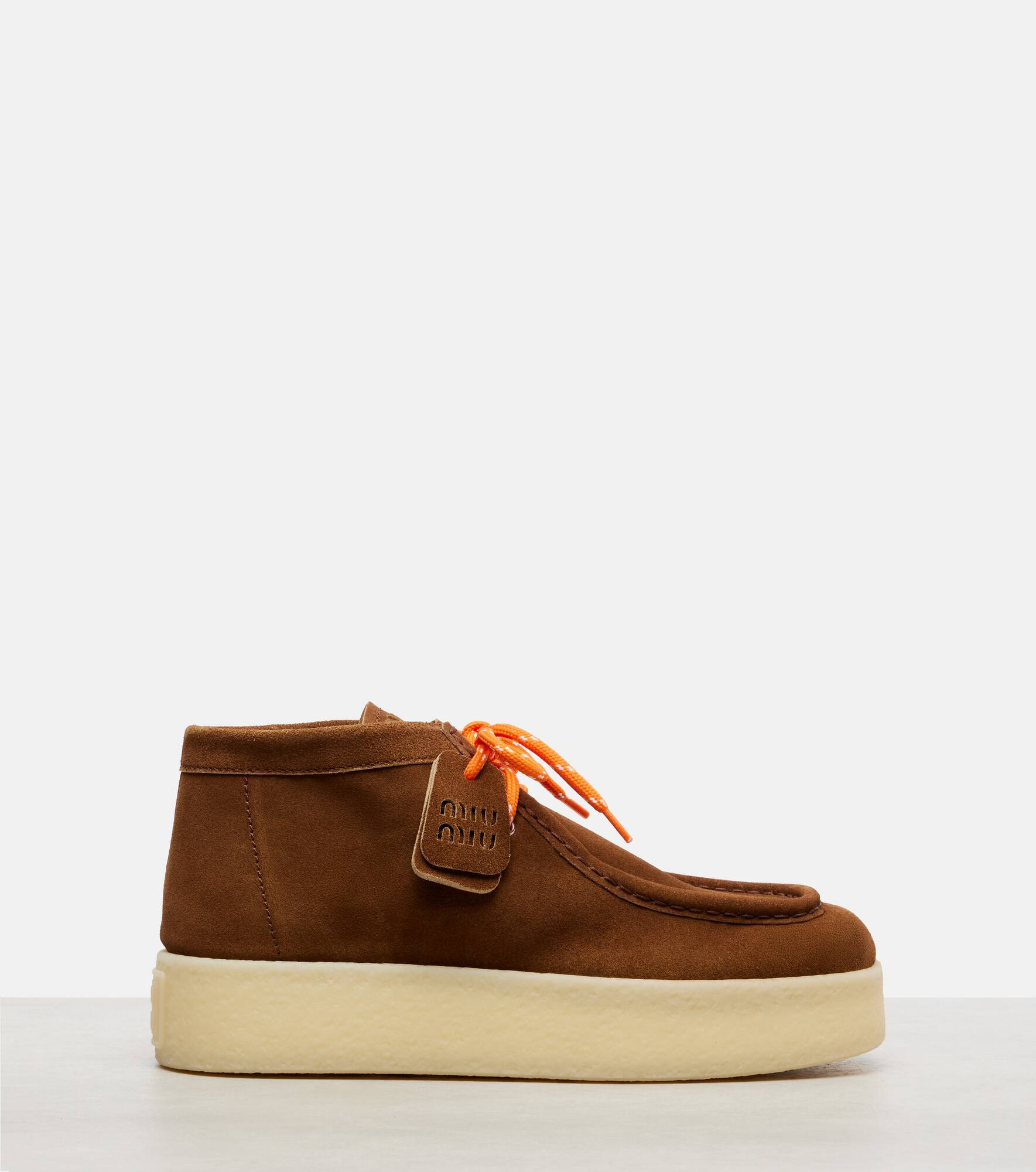 Suede platform ankle boots - 4