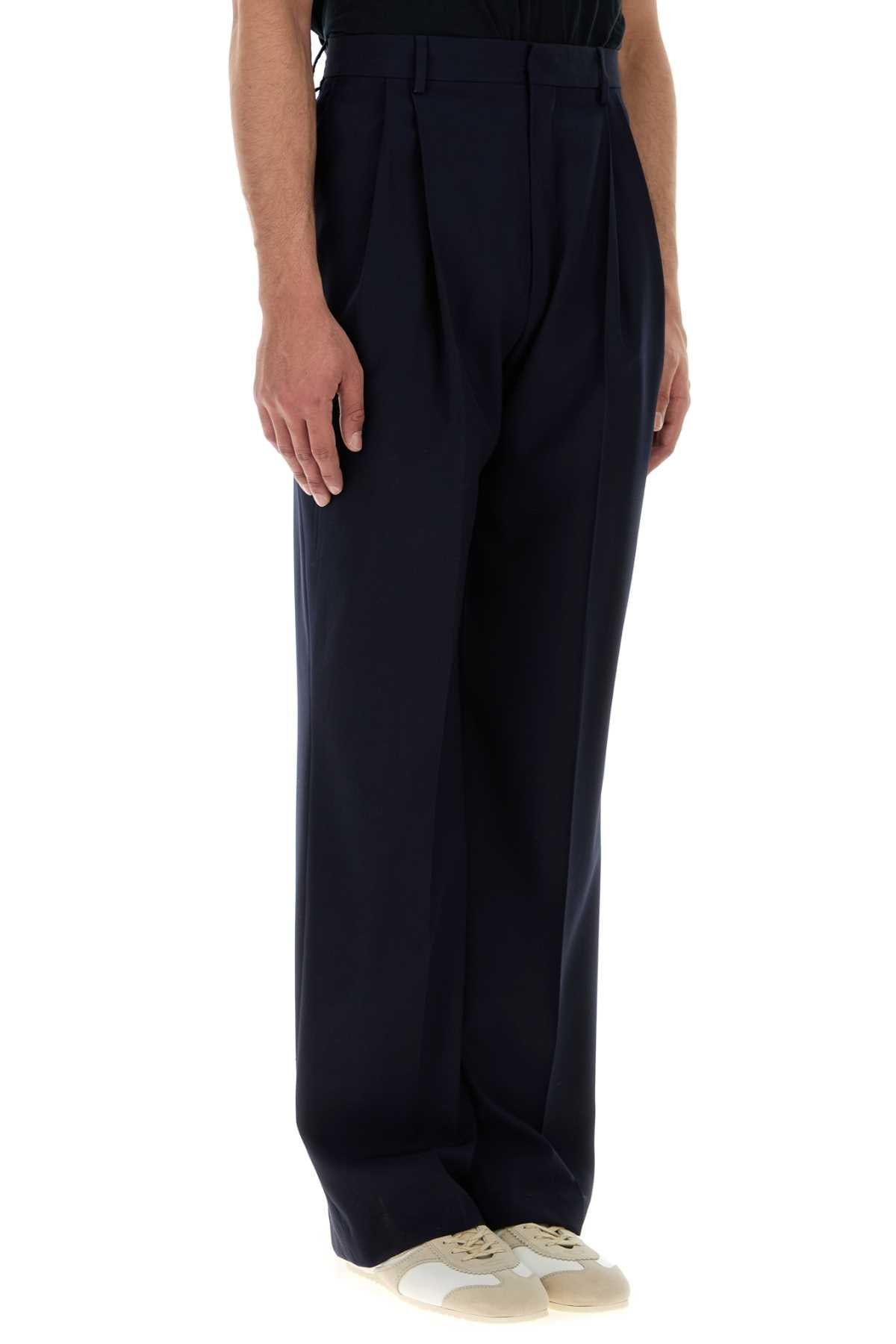 Dries Van Noten Men Navy Blue Wool Panrom Pant - 3