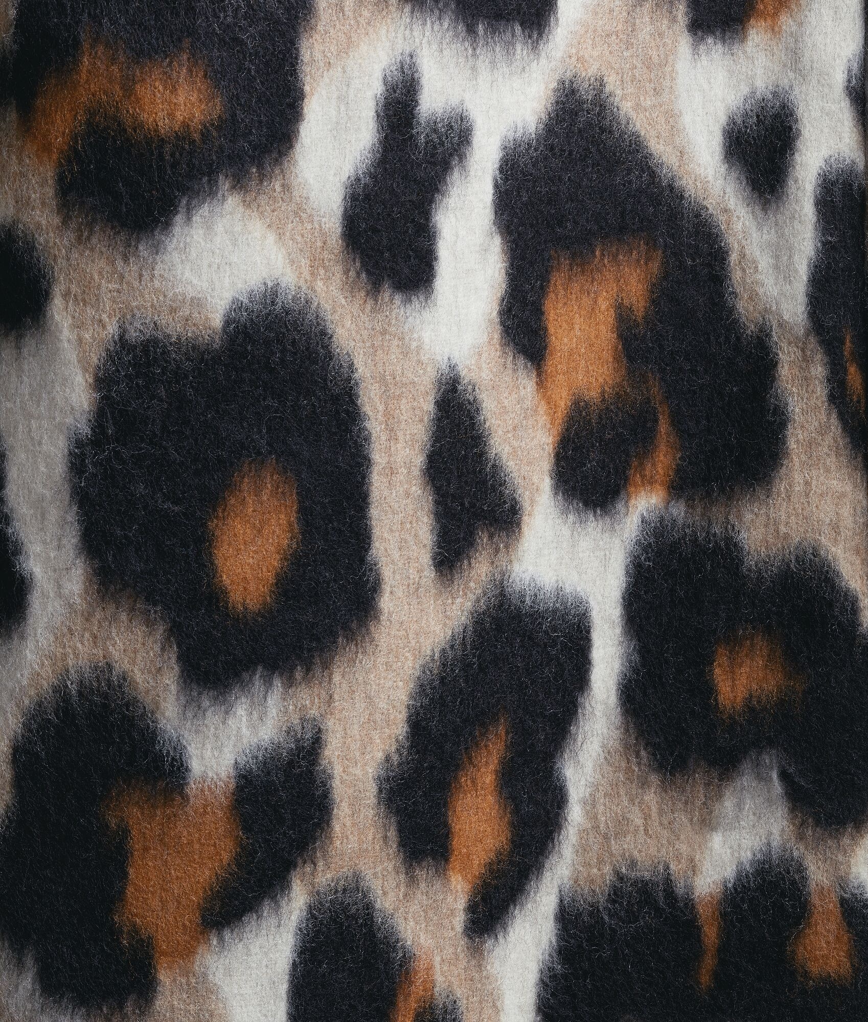 Wool And Silk Leopard Jacquard Coat - 4
