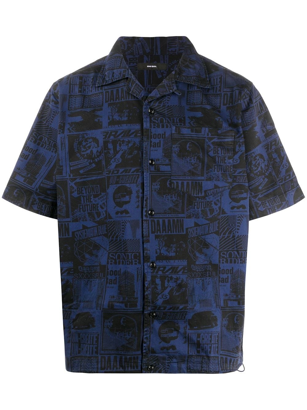 printed bowling shirt - 1