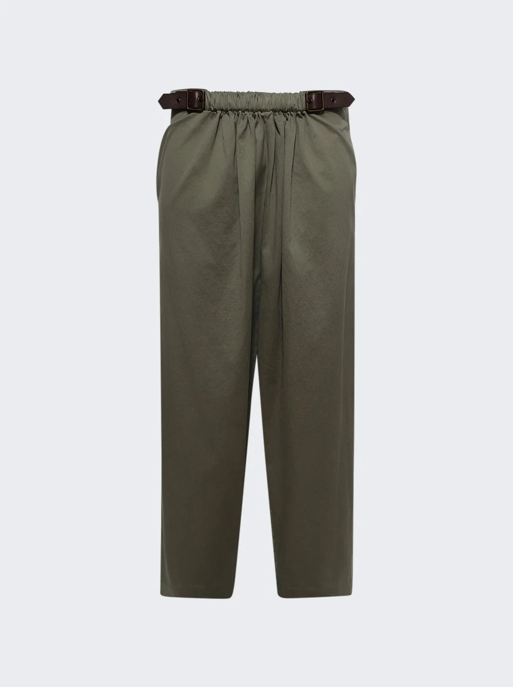 Belted Trousers Khaki Green - 1