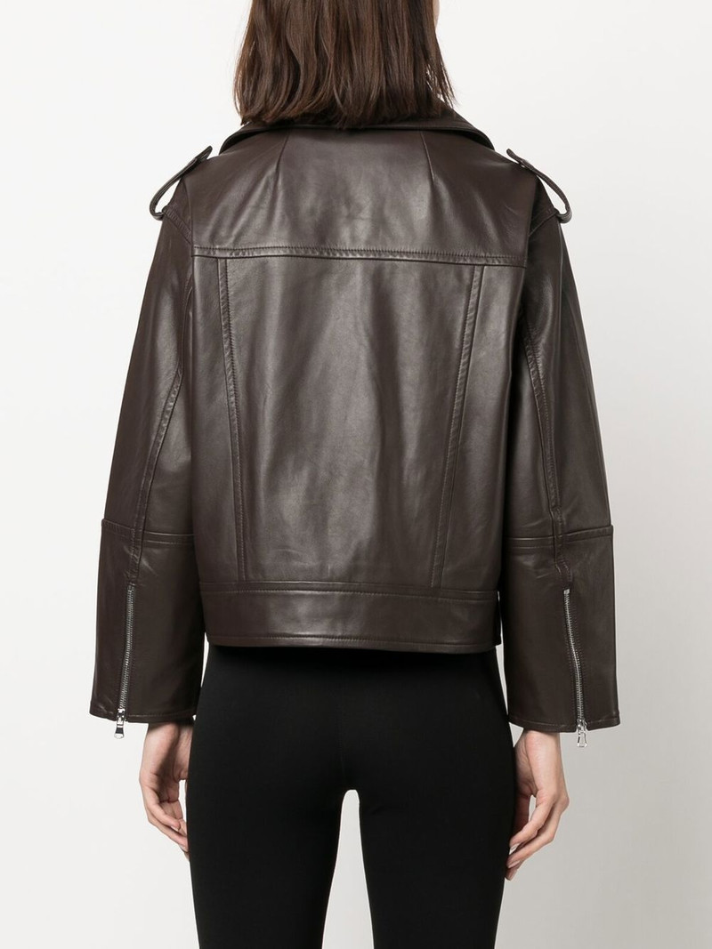 leather zip-up flight jacket 4