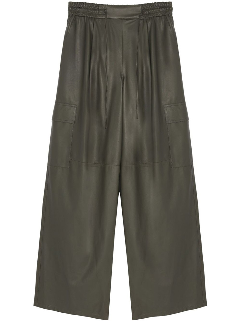 leather wide-leg trousers 1