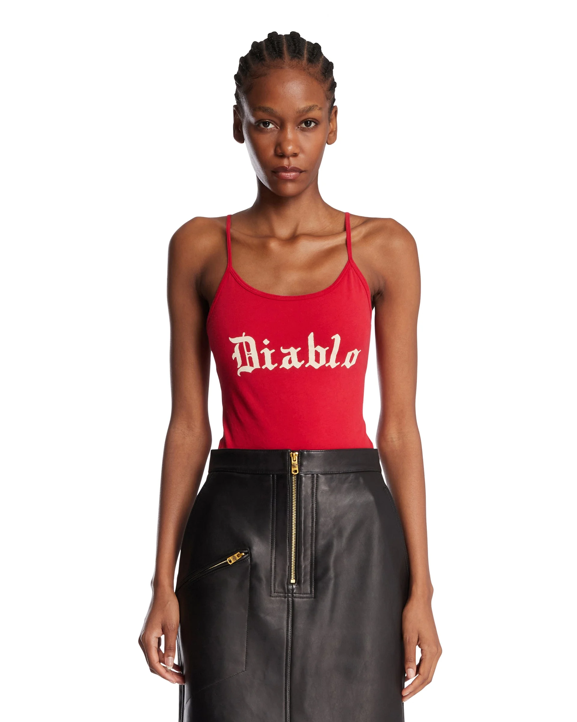 Red The Diablo Cholita Tank - 1