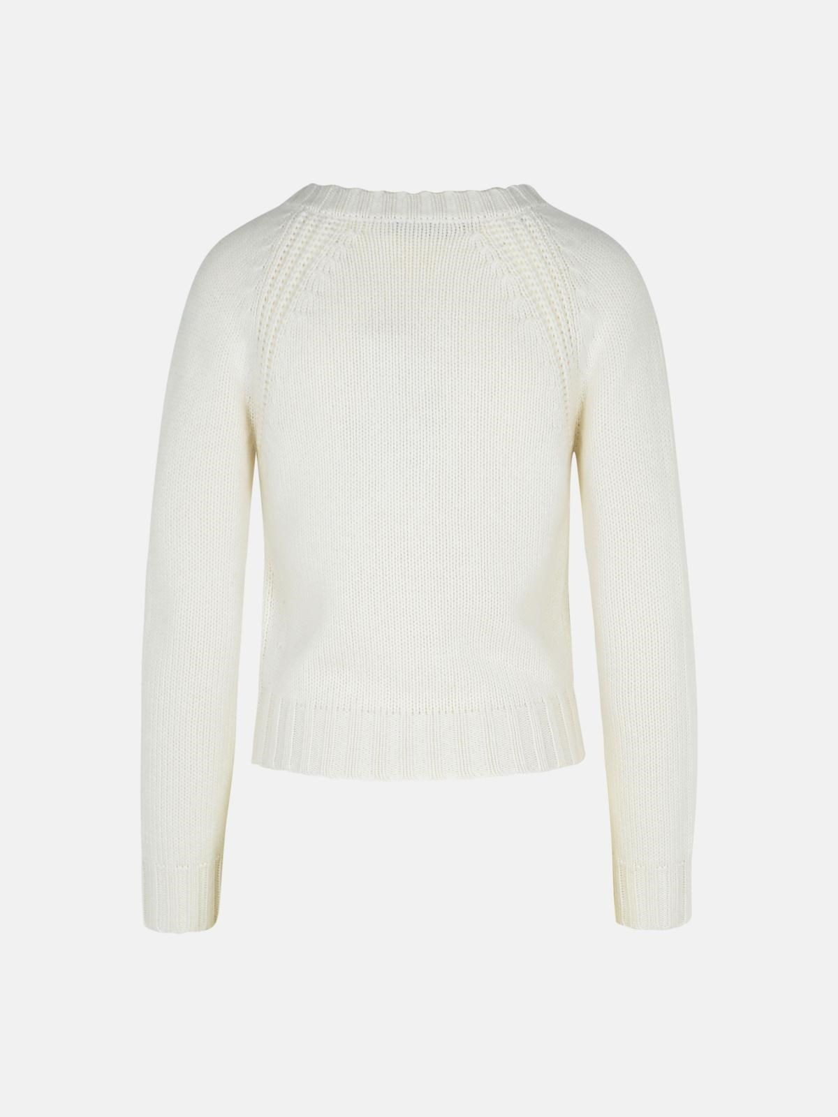 'CANCAN' IVORY CASHMERE SWEATER - 3