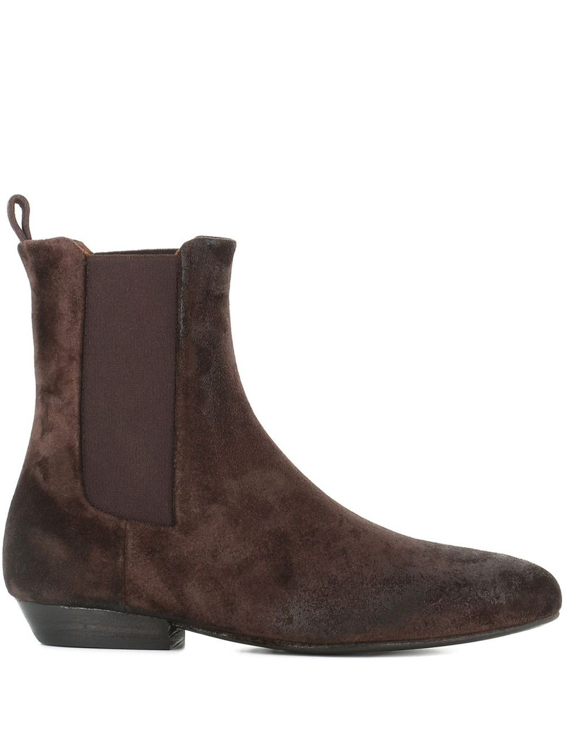 elastic-panel suede boots 1