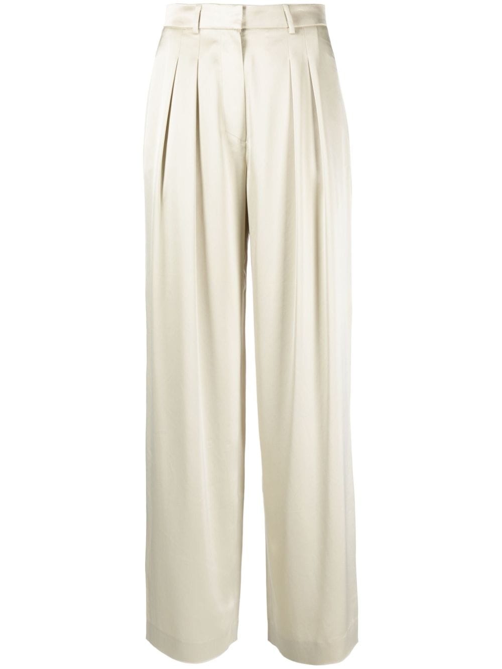 Lynda straight-leg satin trousers - 1