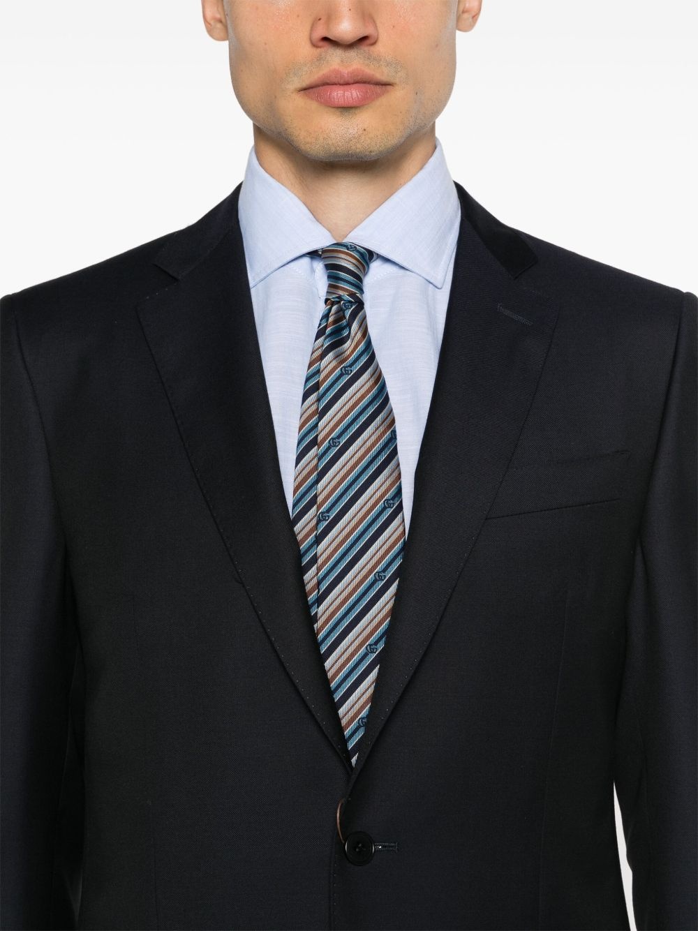 single-breasted wool suit - 5