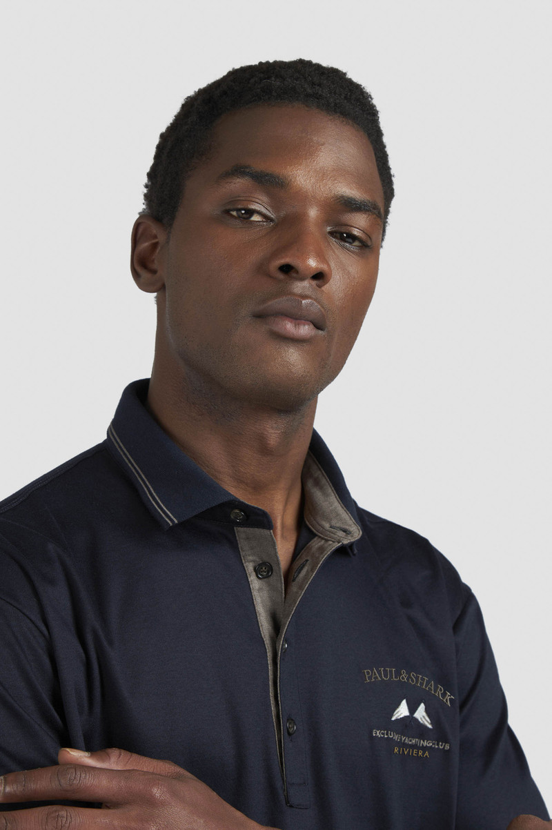 X-SOFT INTERLOCK COTTON POLO SHIRT WITH EMBROIDERY 4