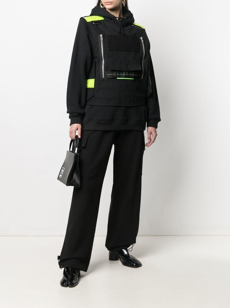 Sankuanz layered reflective-detail hoodie outlook