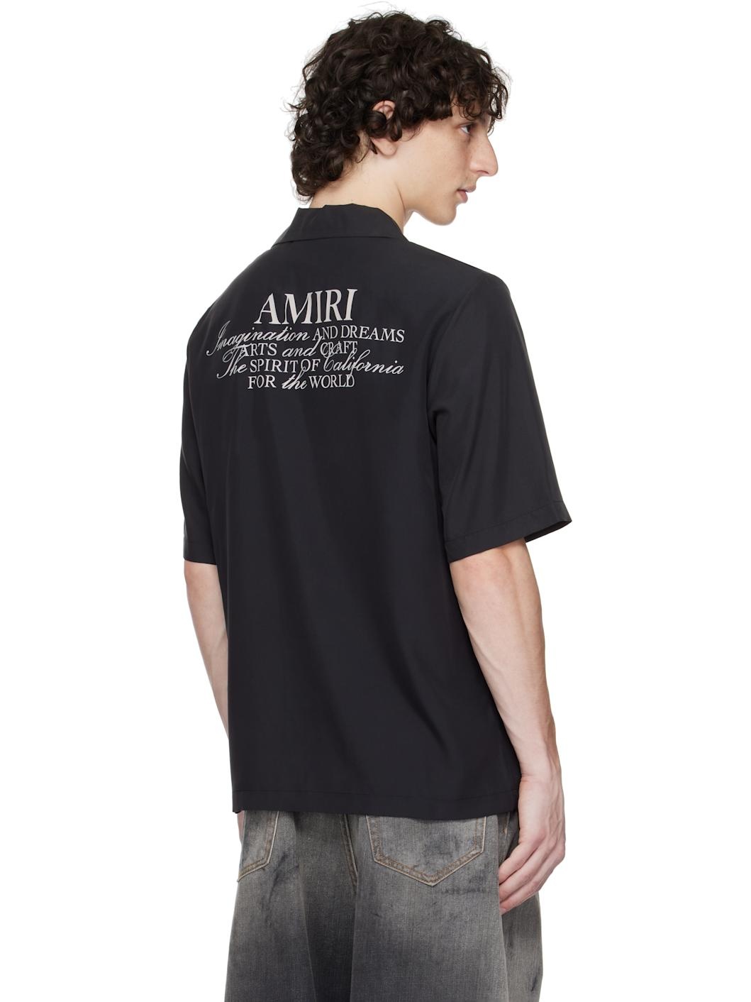 Black 'Amiri Spirit' Bowling Shirt - 3