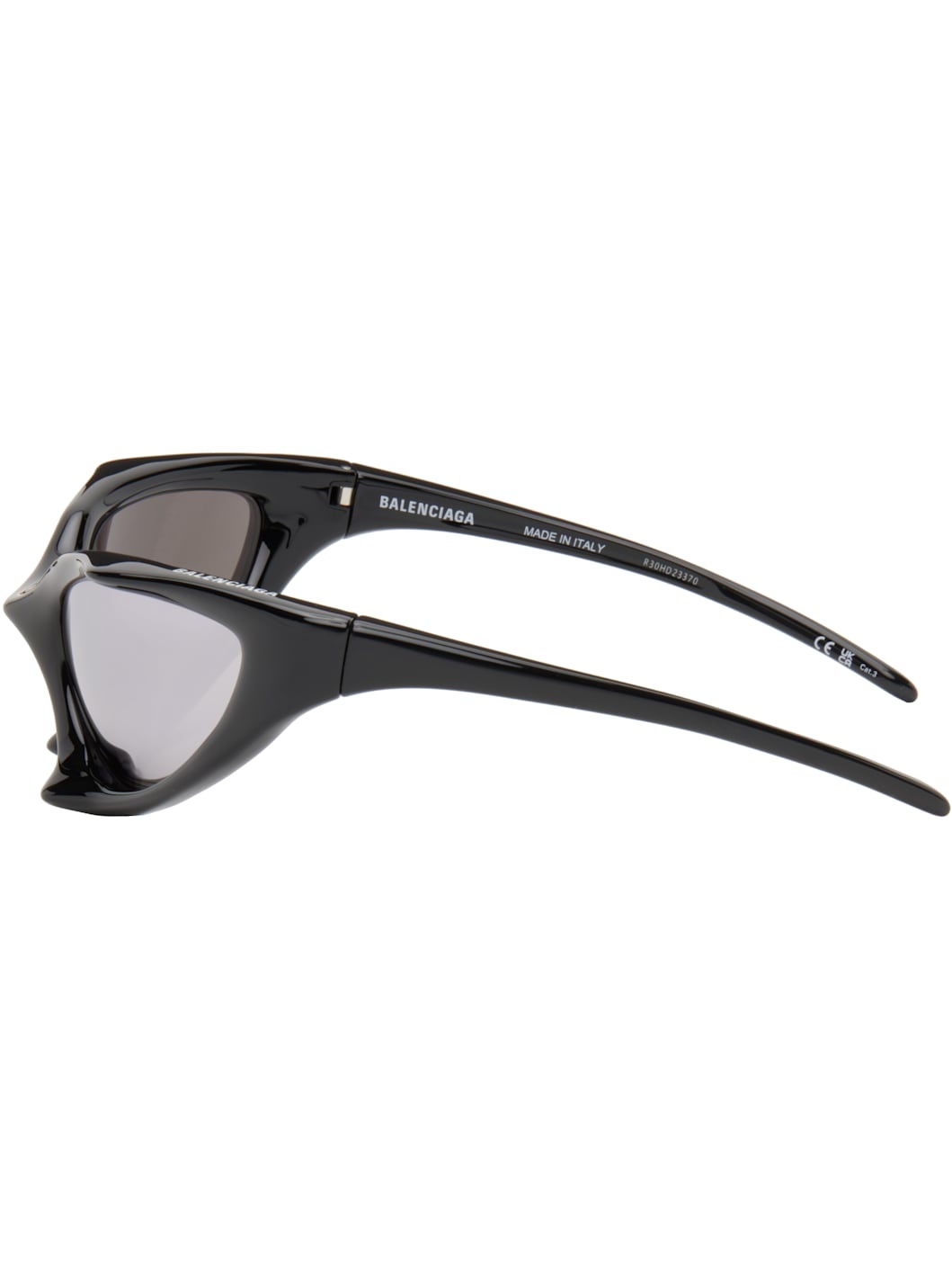 BALENCIAGA Black Runner Cat Sunglasses | ssense | REVERSIBLE