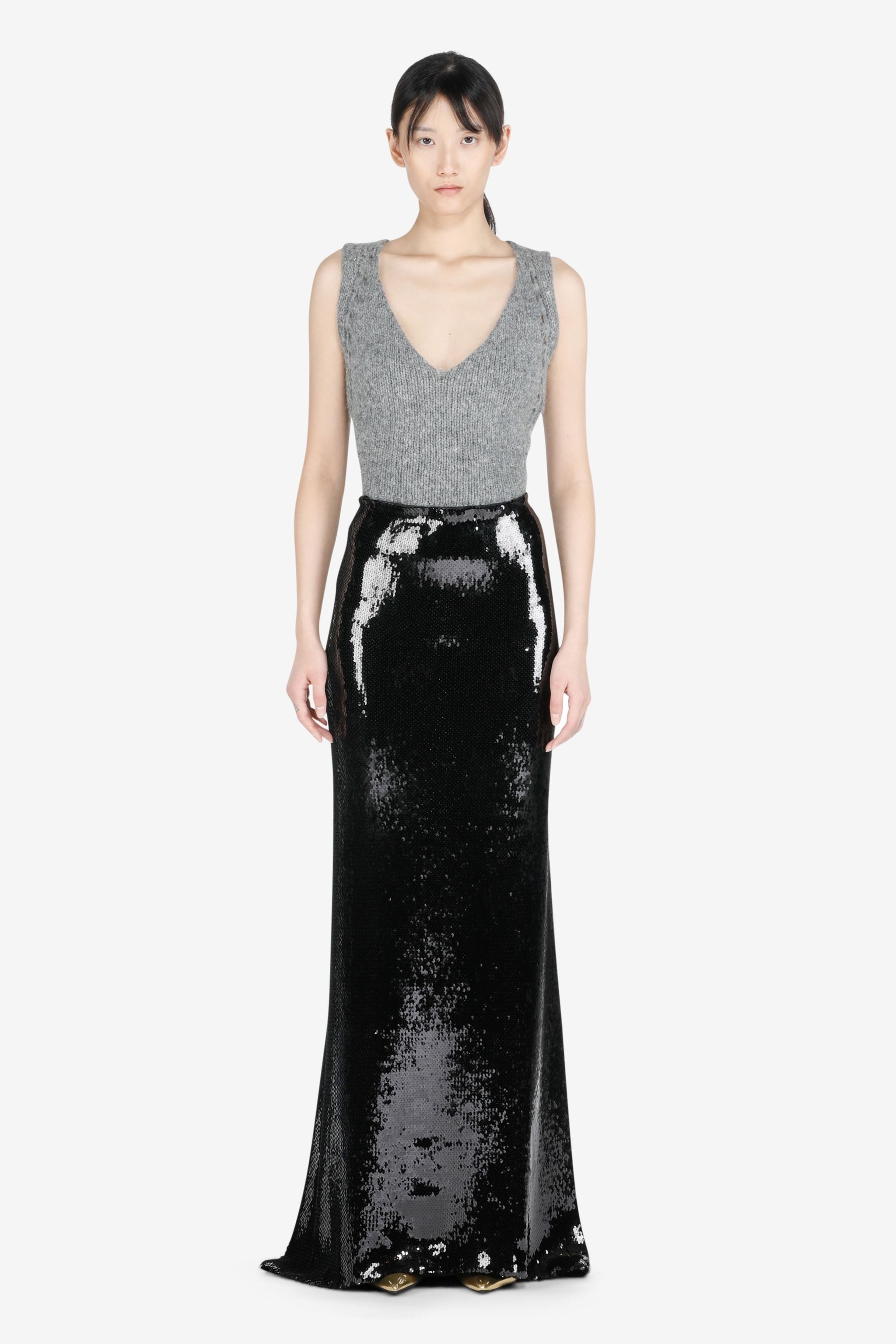 SEQUIN-EMBELLISHED MAXI SKIRT - 4