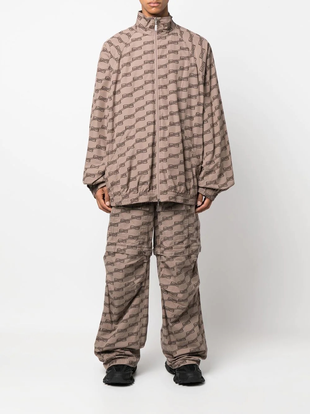monogram-print track jacket - 2