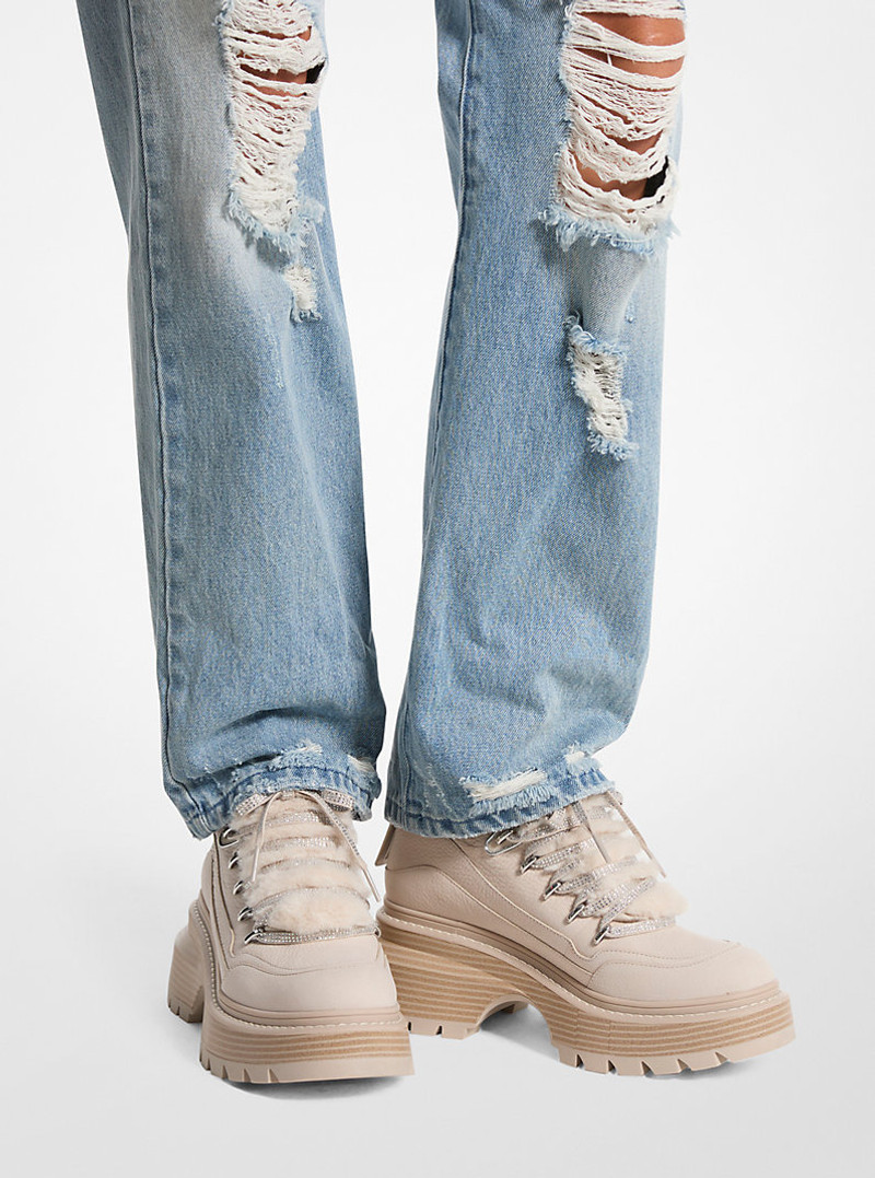 Shiloh Nubuck and Faux Fur Platform Boot 5