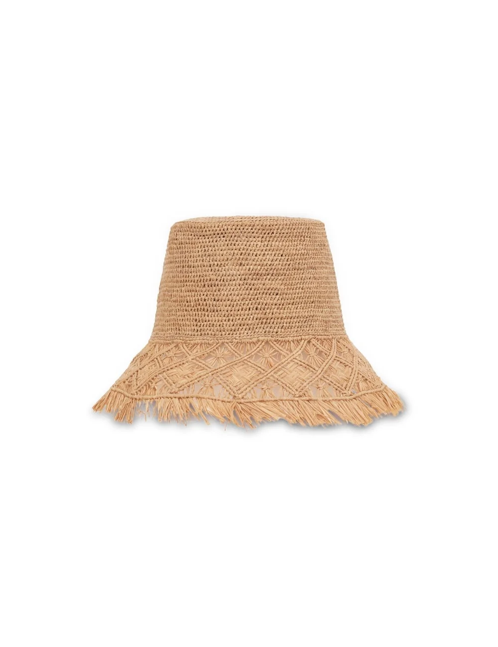 RAFFIA MACRAME BUCKET HAT - 1
