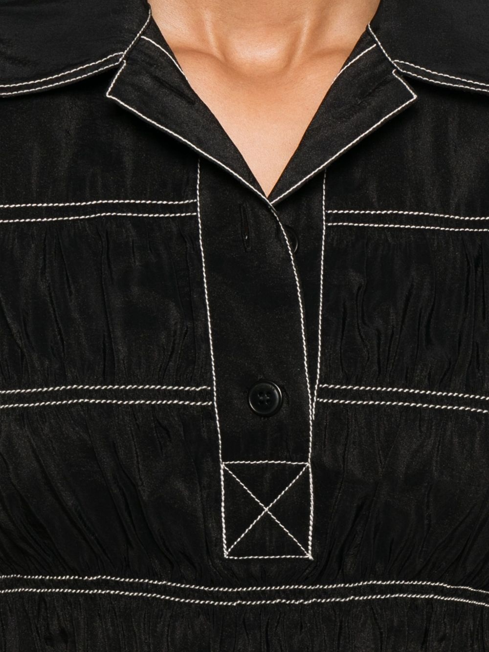smocked-detail shirt - 5