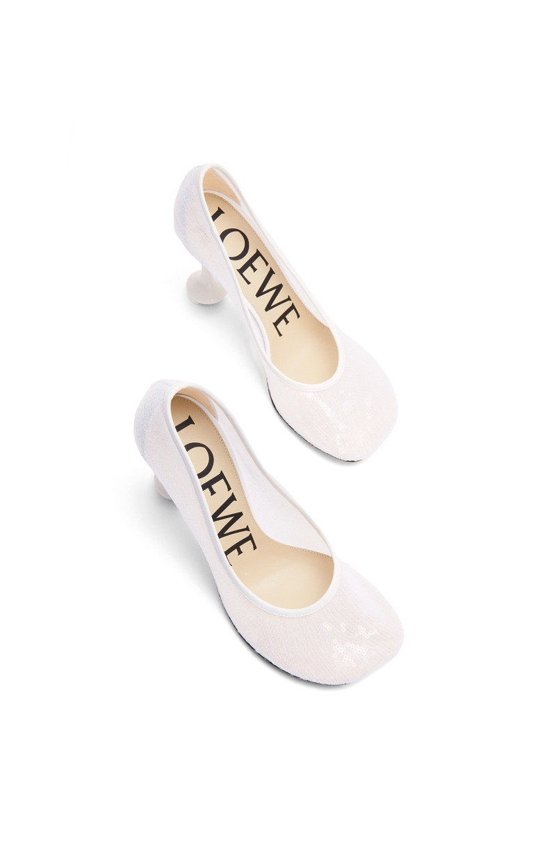 Toy pump in mesh and allover sequins 4