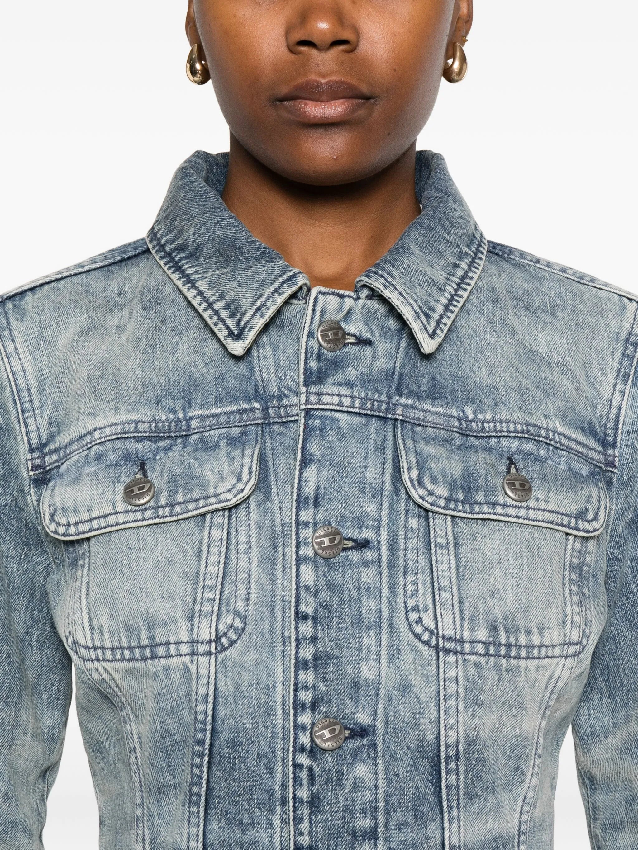Diesel Button-fastening Denim Jacket - 5