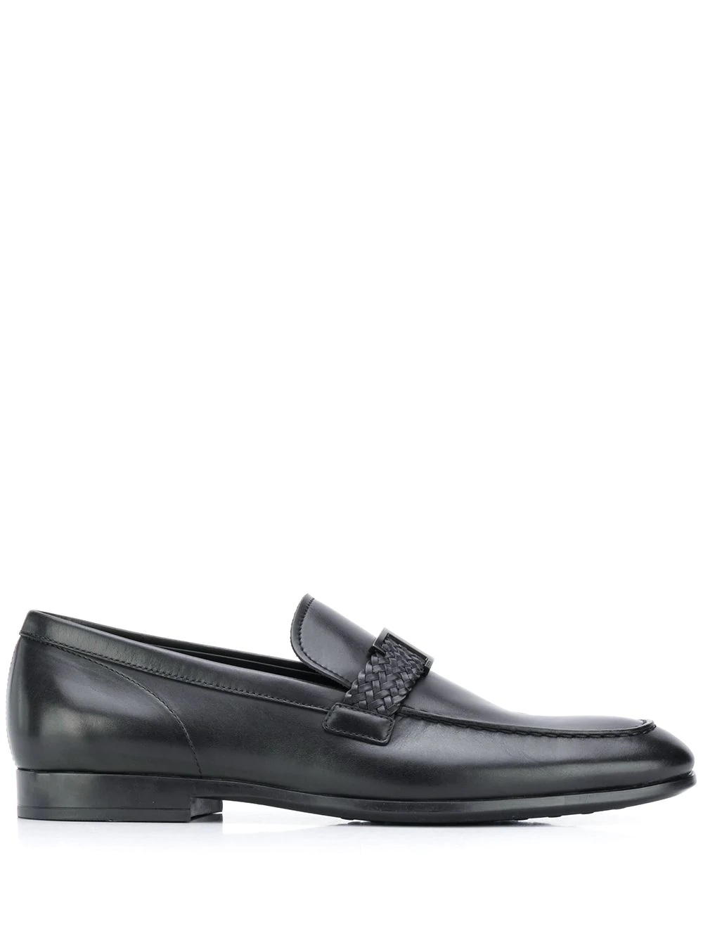 T-buckle leather loafers - 1