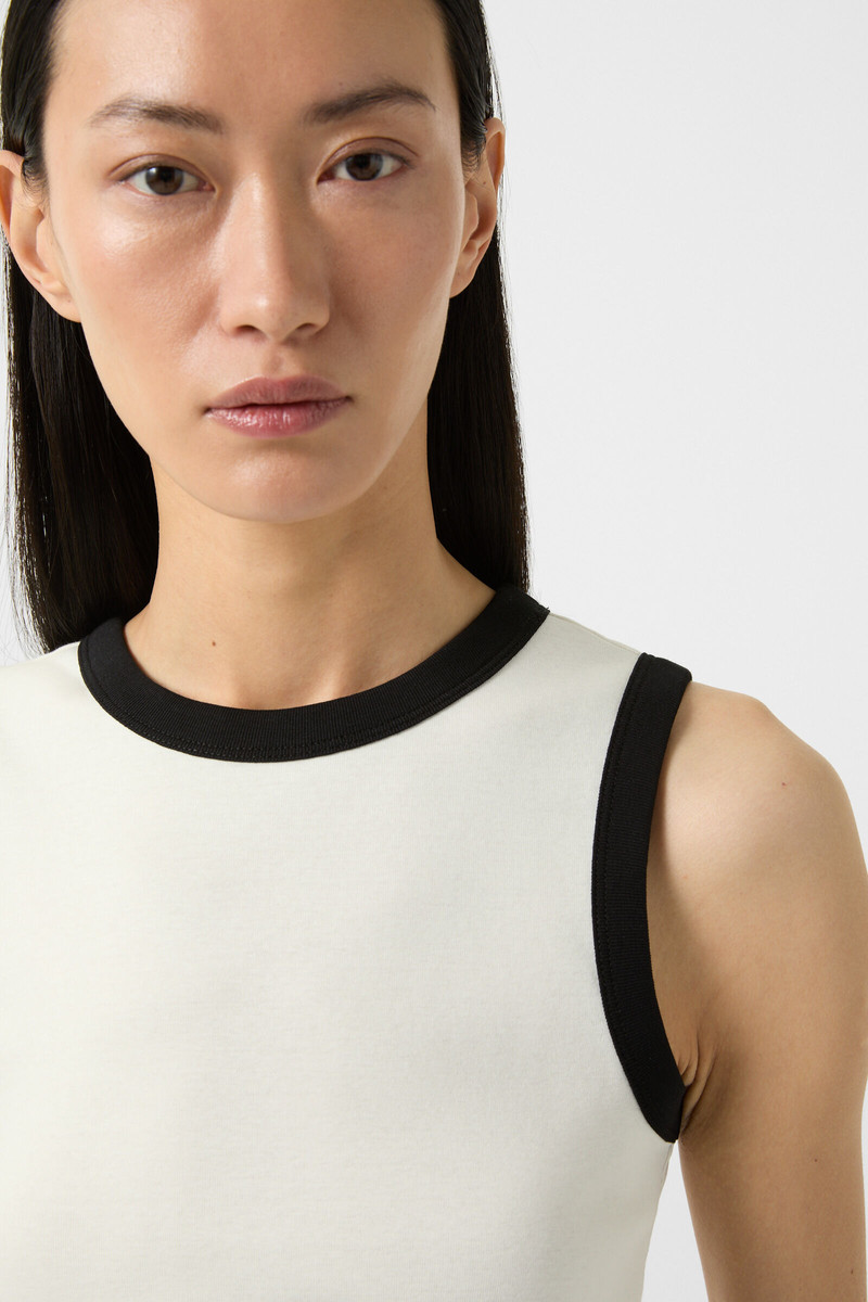 Niki tank top in Off-white/black 4