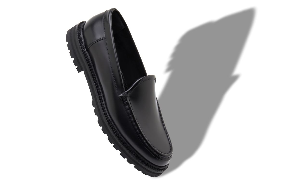 Black Calf Leather Loafers - 2