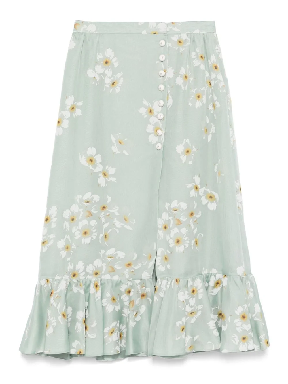 floral-print midi skirt - 1