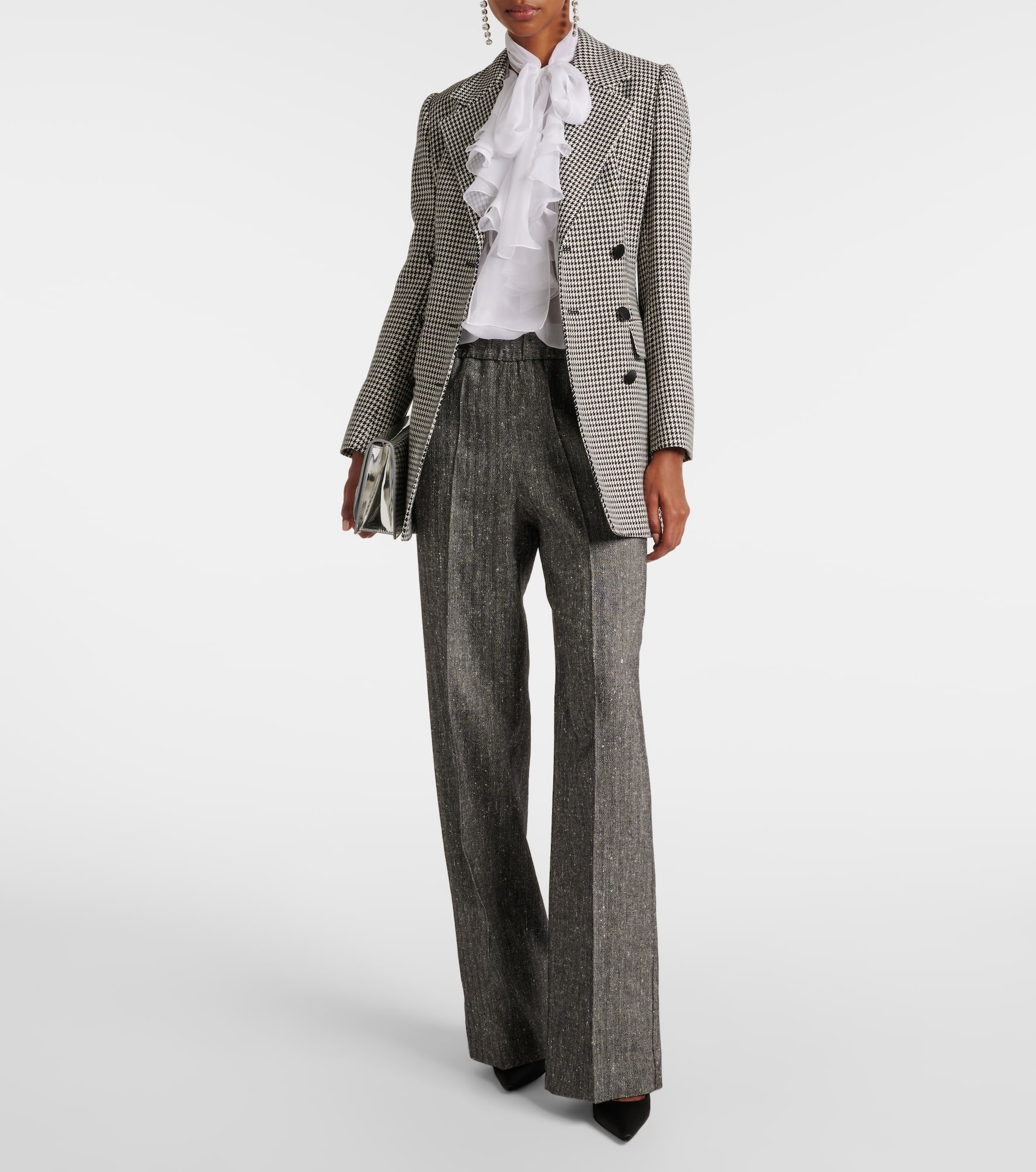 High-rise wool-blend wide-leg pants - 2