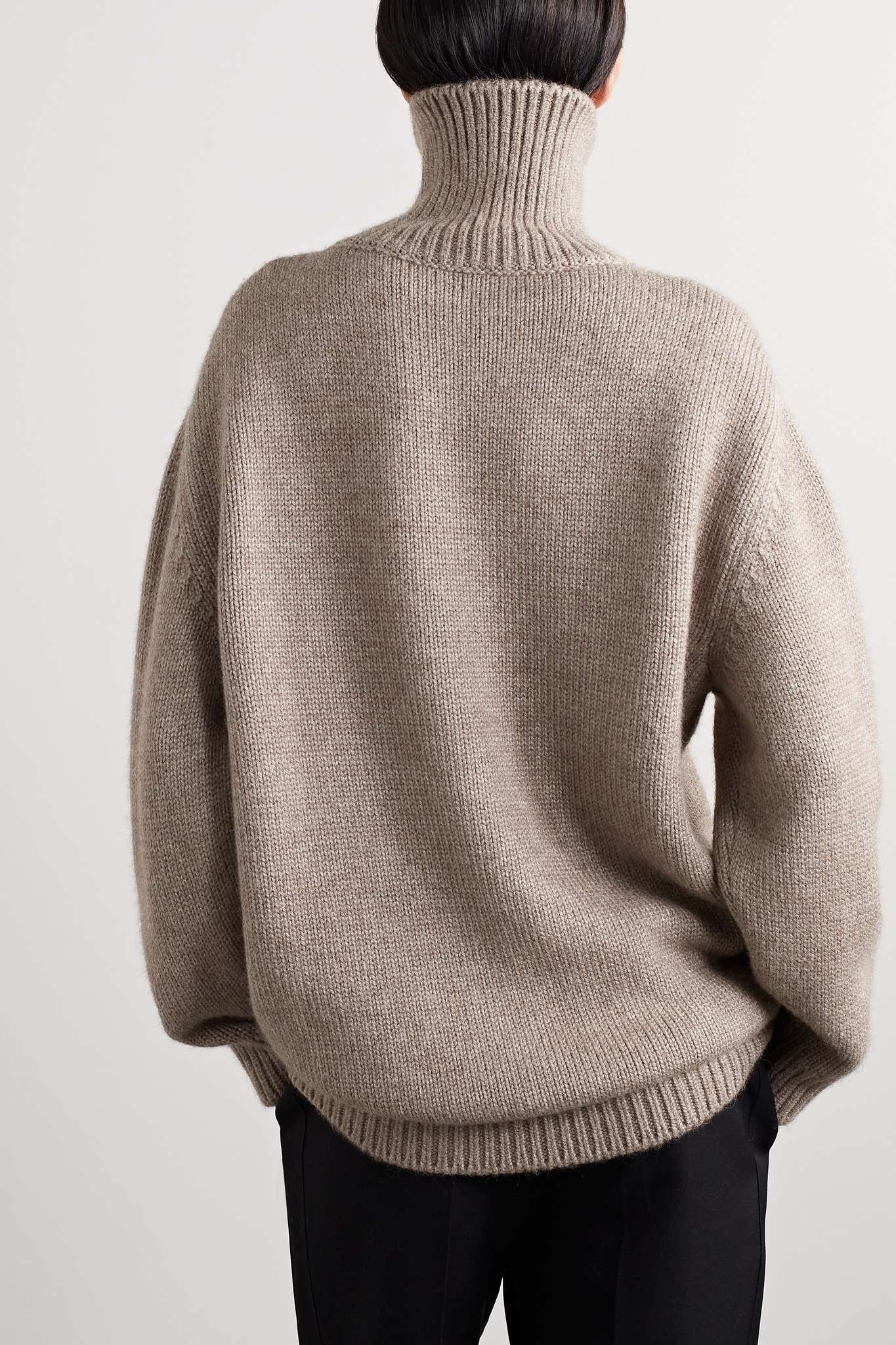 Elu oversized alpaca and silk-blend turtleneck sweater - 3