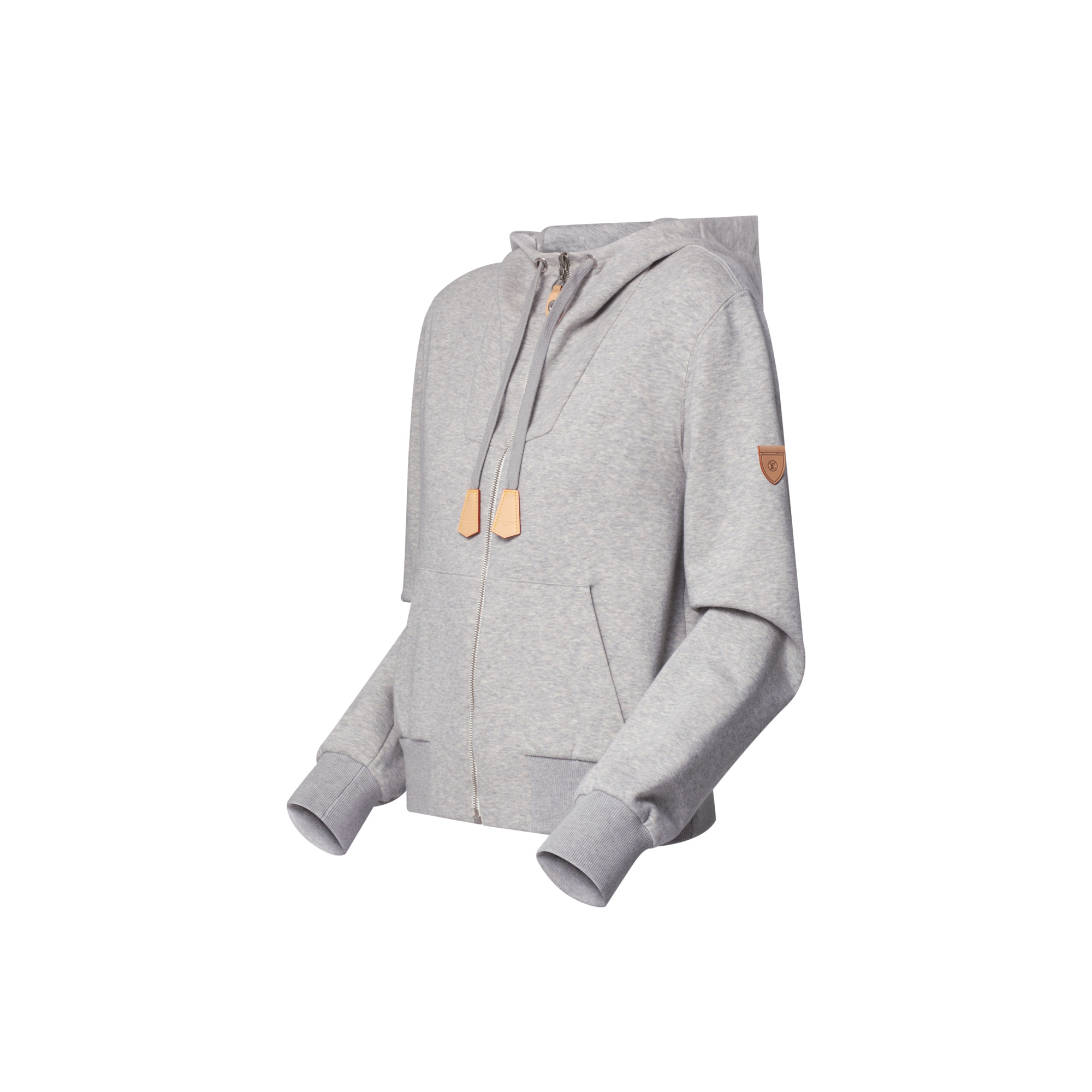 Leather Accent Hoodie - 2