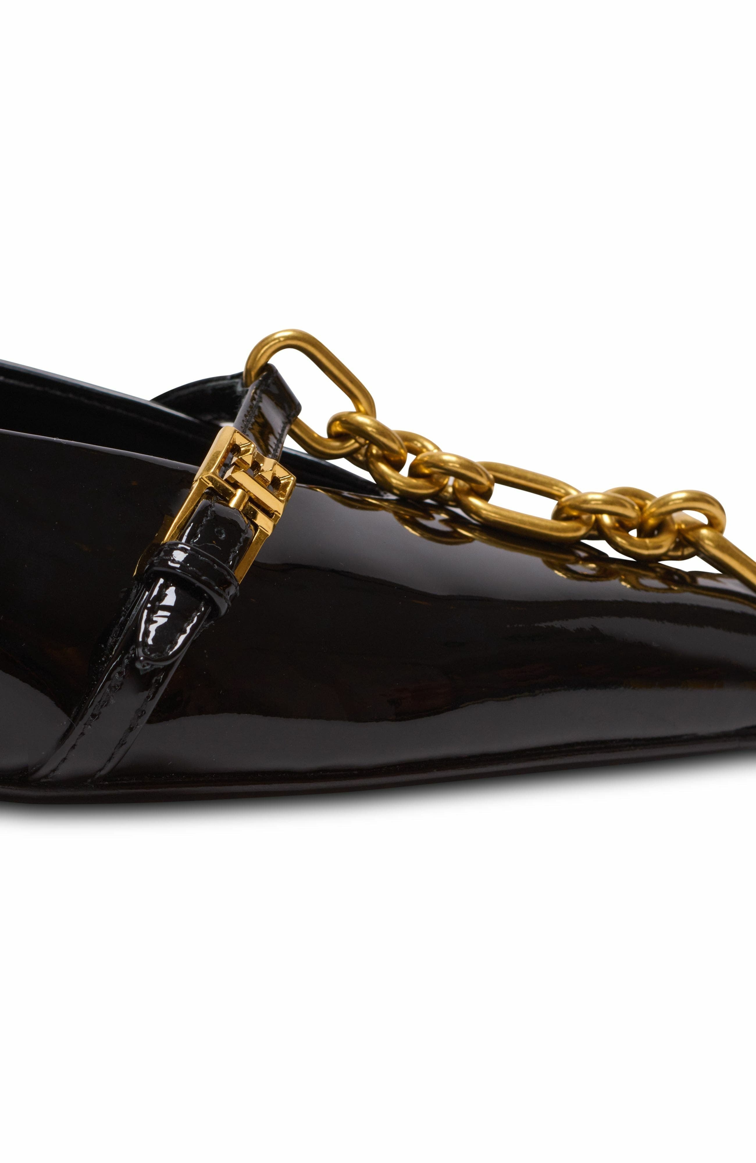 Balmain Sync patent leather mules with pointed toe in Black at Nordstrom - 7