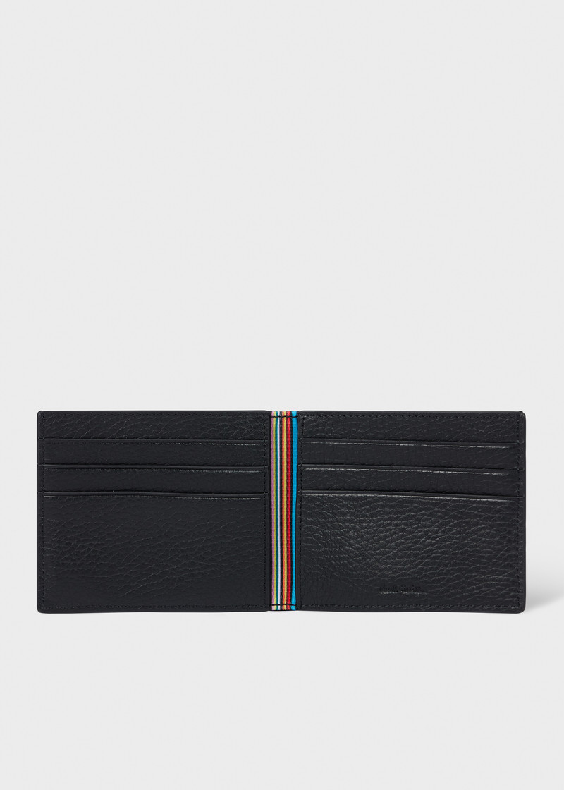 Paul Smith Black Grained Leather Compact Billfold Wallet outlook
